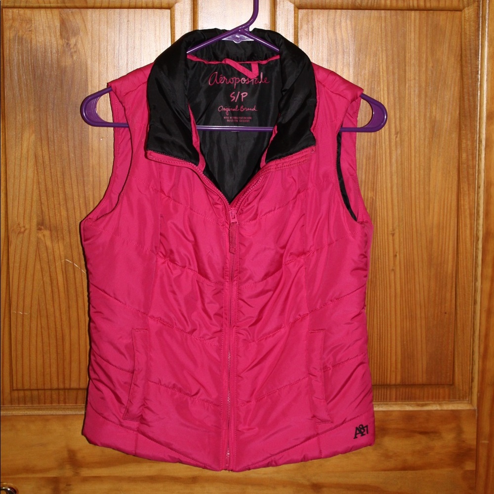 Pink puffer vest